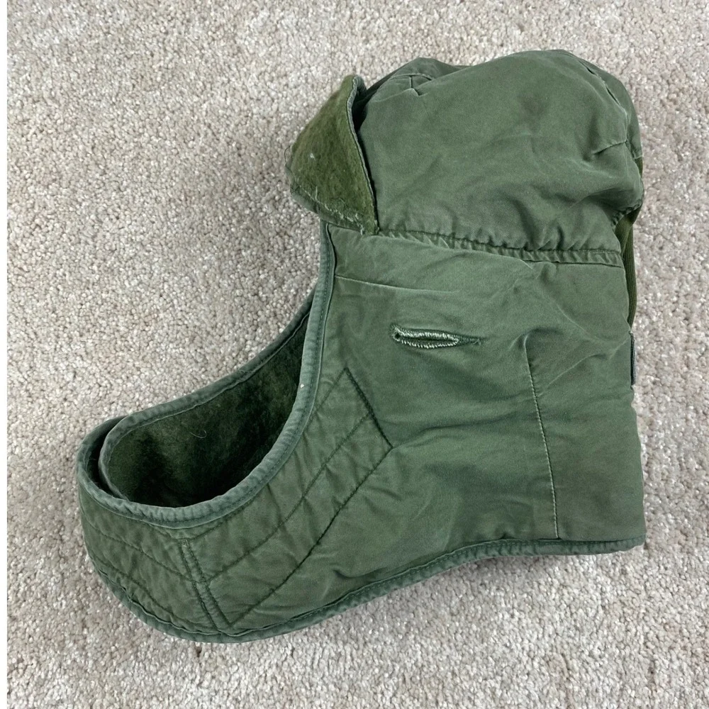 Vintage 1976 US Military Cold Weather Helmet Liner Cap Propper Olive Green 6 3/4
